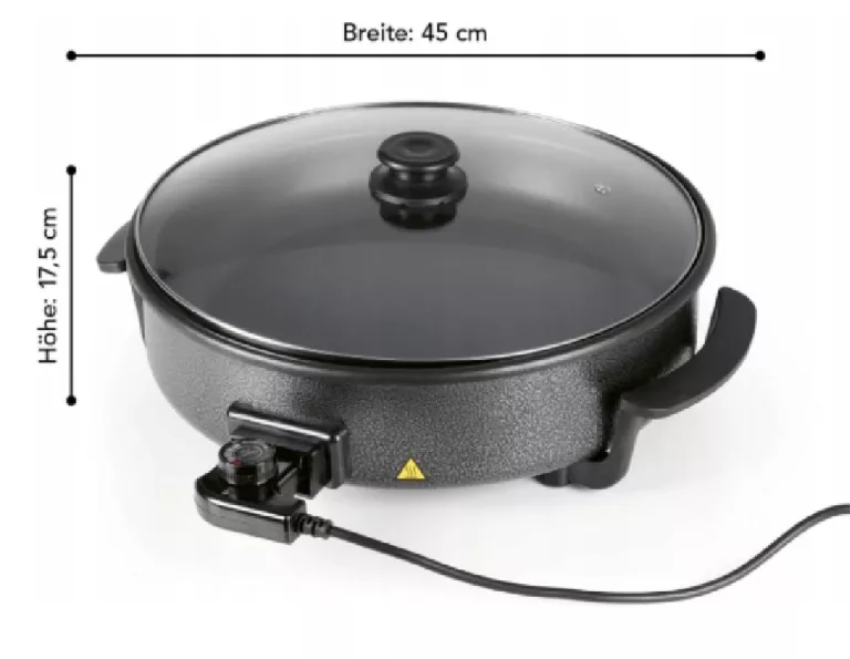 PATELNIA ELEKTRYCZNA  XXL 42 CM 1500W NON-STICK