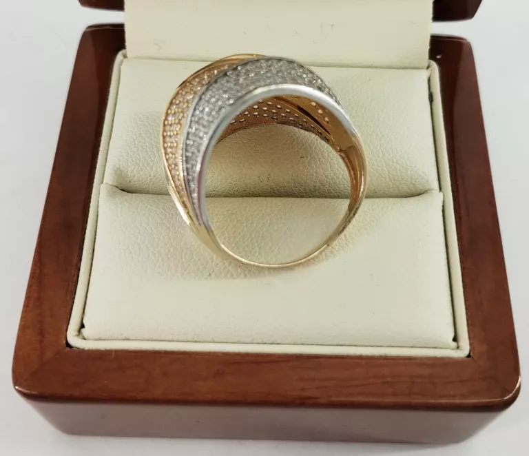 ZJAWISKOWY ZŁOTY PIERSCIONEK 585/7,52G/R19