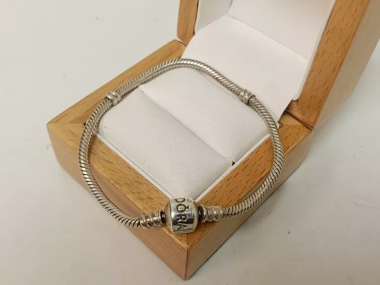 PIĘKNA SREBRNA BRANSOLETA PANDORA 18 CM