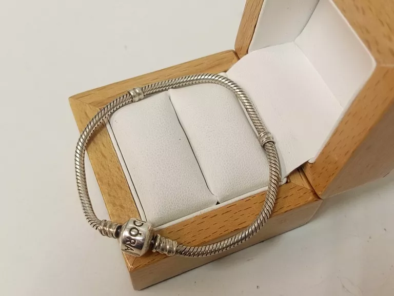 PIĘKNA SREBRNA BRANSOLETA PANDORA 18 CM