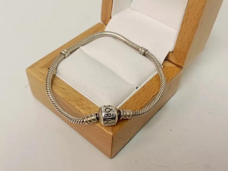 PIĘKNA SREBRNA BRANSOLETA PANDORA 18 CM