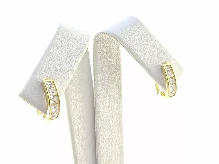 ZŁOTE KOLCZYKI Z CYRKONIAMI P585 1,28G