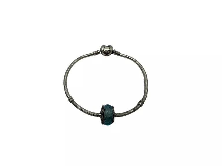 [925] SREBRNA BRANSOLETKA PANDORA CHARMS 20,5G 21CM OKAZJA