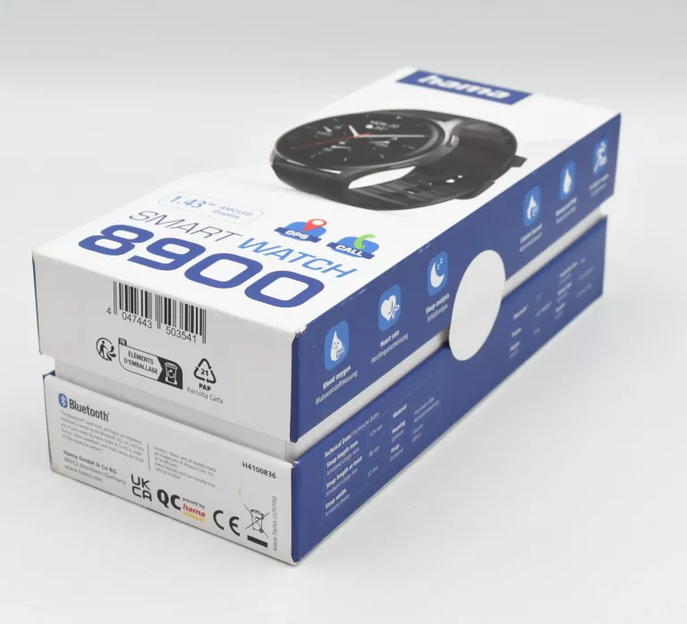 SMARTWATCH HAMA 8900 GPS AMOLED ROZMOWY ODBIERANIE POŁĄCZEŃ CZARNY