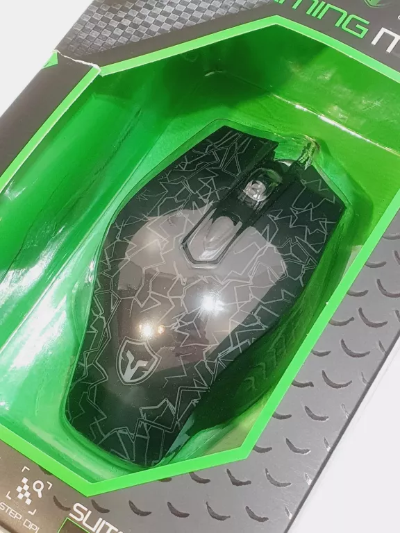GAMINGOWA MYSZKA PRZEWODOWA SENSOR OPTYCZNY BATTLERON GAMING PODŚWIETLANA