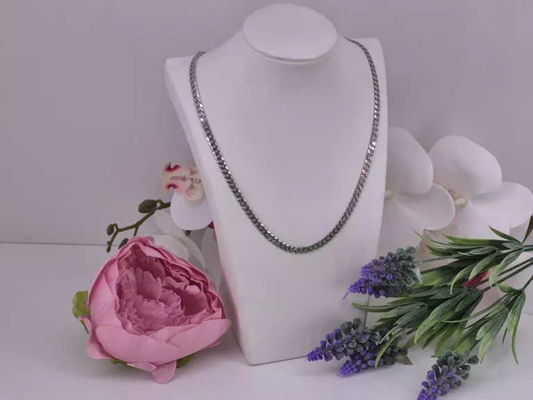 PIĘKNY MĘSKI ŁAŃCUSZEK SREBRO 925/ PANCERKA 14G