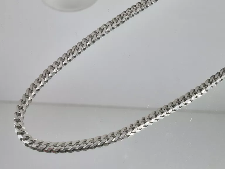 PIĘKNY MĘSKI ŁAŃCUSZEK SREBRO 925/ PANCERKA 14G