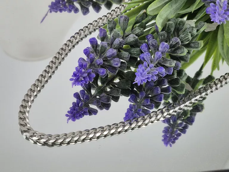 PIĘKNY MĘSKI ŁAŃCUSZEK SREBRO 925/ PANCERKA 14G