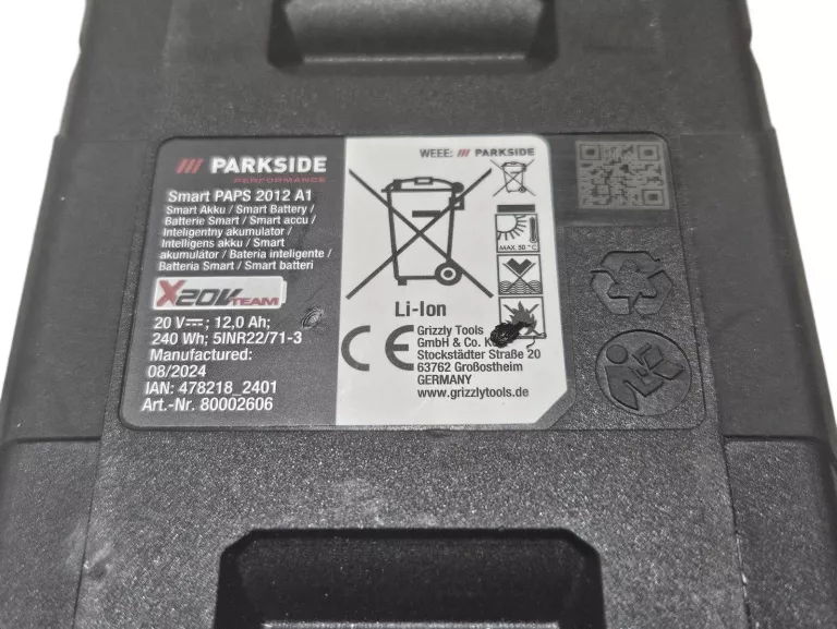 AKUMULATOR LI-ION PARKSIDE 20 V 12 AH