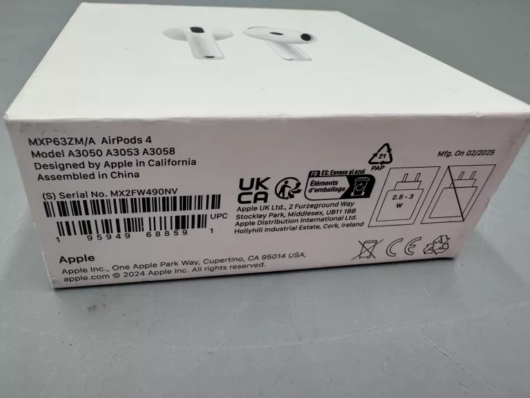 SŁUCHAWKI BEZPRZEWODOWE AIRPODS 4A3053