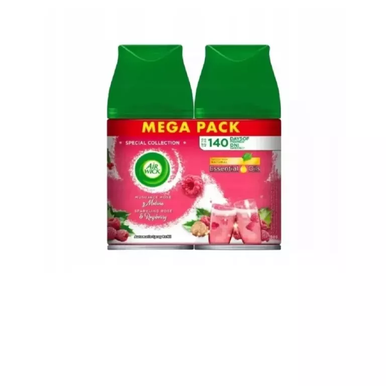 AIR WICK 2X250ML WKŁAD DO ODŚWIEŻACZA MUSUJĄCA RÓŻA Z MALINĄ