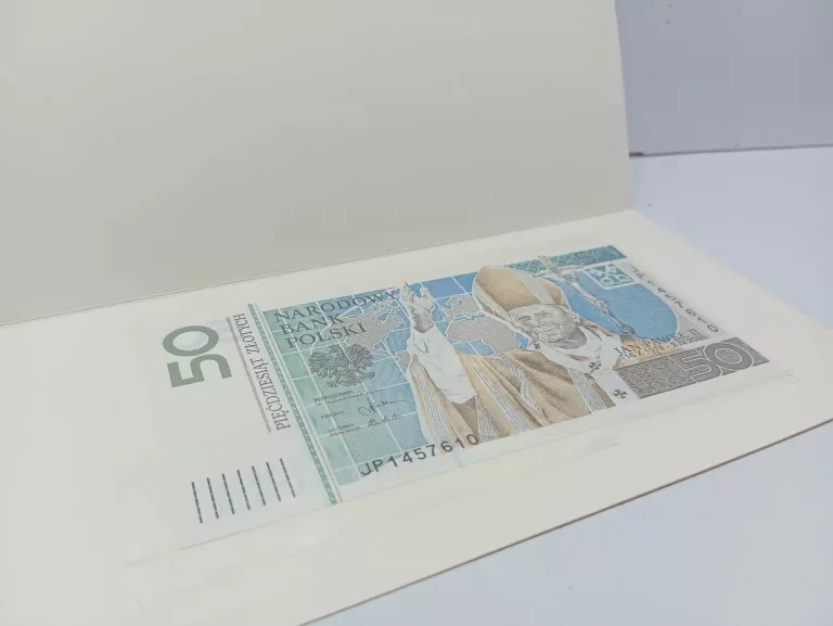 50 ZŁ ZŁOTYCH JAN PAWEŁ II BANKNOT KOLEKCJONERSKI NBP