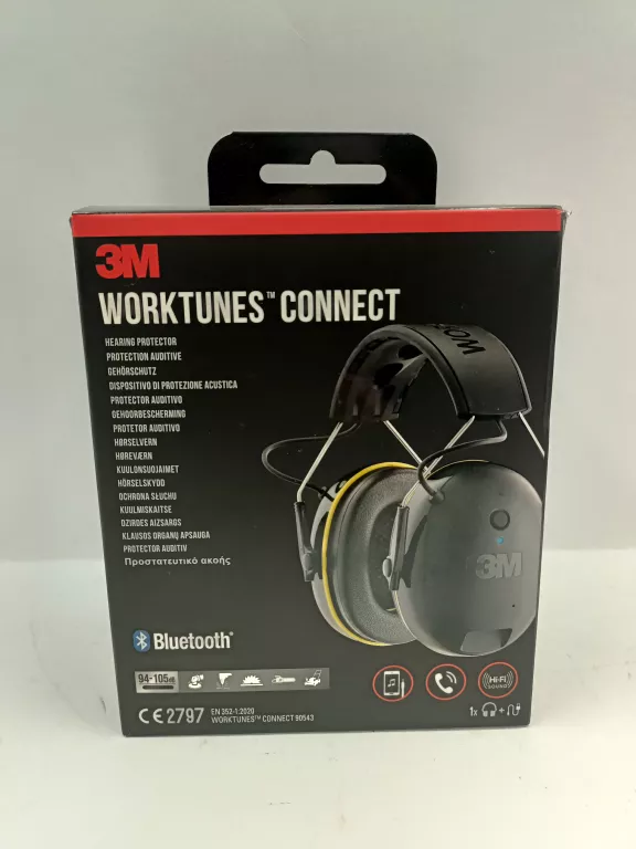 SŁUCHAWKI PRZECIWHAŁASOWE 3M WORKTUNES CONNECT KOMPLET