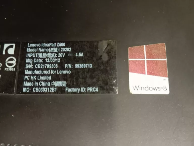 LENOVO Z500 I7-3632/16 GB/GEFORCE GT 645M