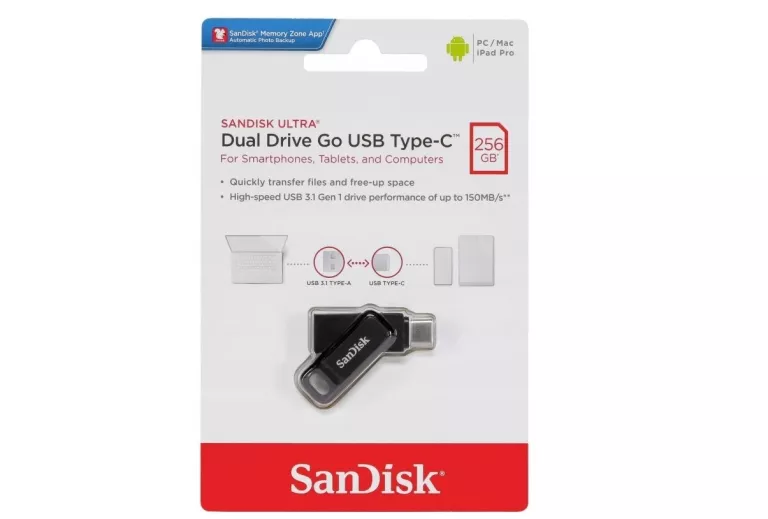 PENDRIVE SANDISK DUAL DRIVE GO USB-C 256GB 150MB/S DO TELEFONU TABLETU