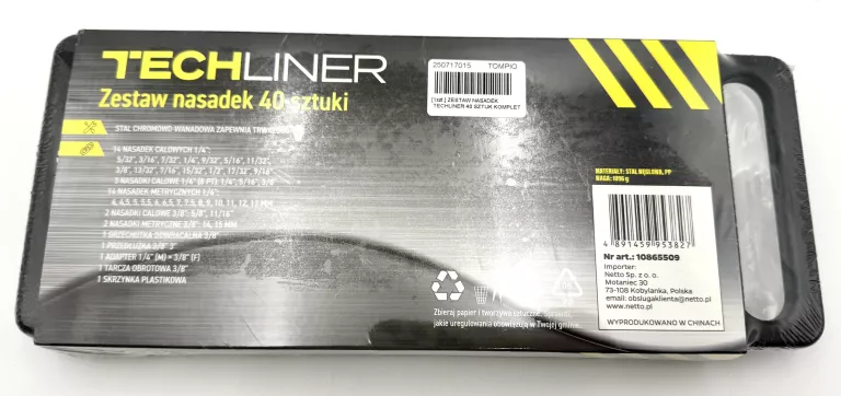 ZESTAW NASADEK TECHLINER 40 SZT. KOMPLET