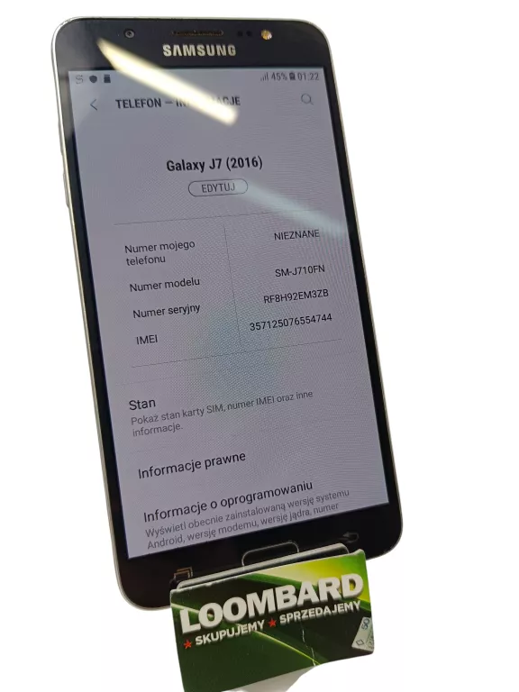 TELEFON SAMSUNG GALAXY J7 BEZ PUD
