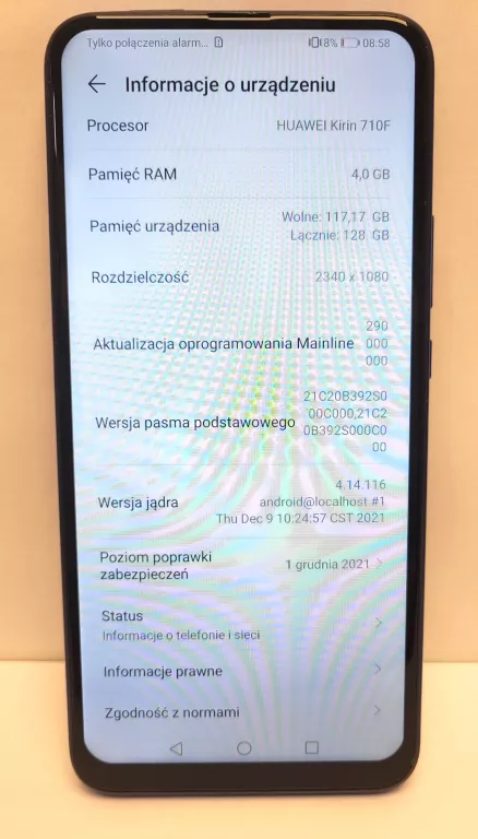 TELEFON HONOR 9X 4/128GB (STK-LX1) - NIE CZYTA KARTY SIM