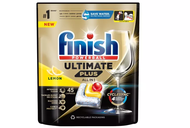 FINISH ULTIMATE PLUS LEMON KAPSUŁKI DO MYCIA NACZYŃ W ZMYWARCE 549 G