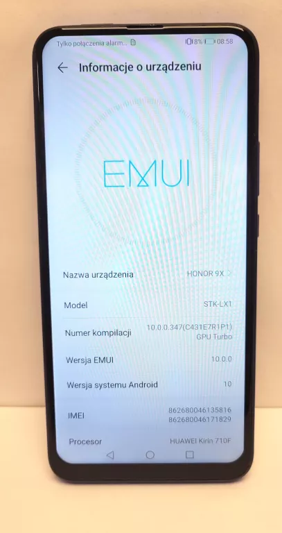 TELEFON HONOR 9X 4/128GB (STK-LX1) - NIE CZYTA KARTY SIM