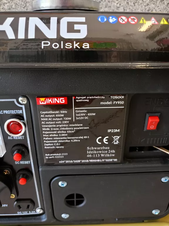 AGREGAT PRĄDOTWÓRCZY WIKING FY950 JAK NOWY