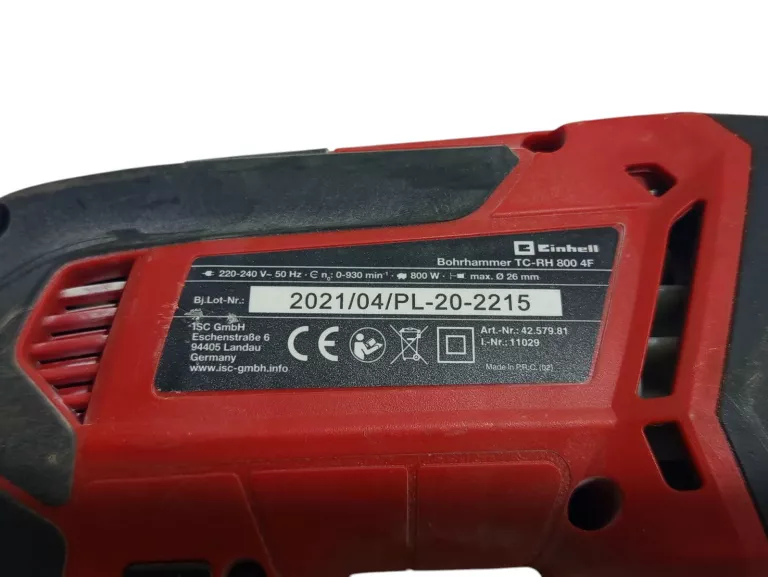 MŁOTOWIERTARKA EINHELL TC-RH 800 4F 800 W