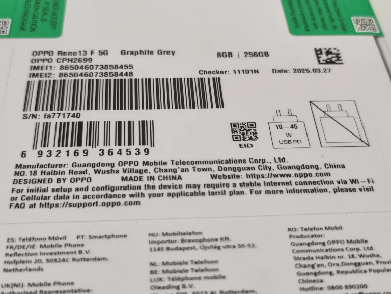 TELEFON OPPO RENO 13F 5G FABRYCZNY OKAZJA!