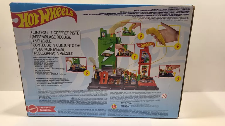 HOT WHEELS CITY LET'S RACE ZESTAW SUPER STACJA ŁADOWANIA AUT