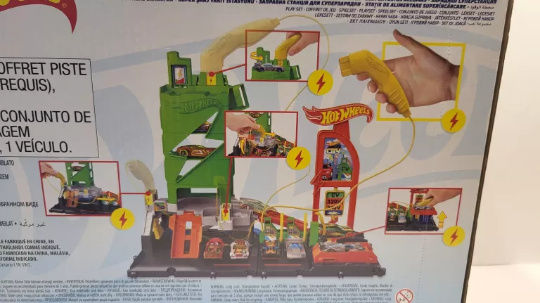 HOT WHEELS CITY LET'S RACE ZESTAW SUPER STACJA ŁADOWANIA AUT