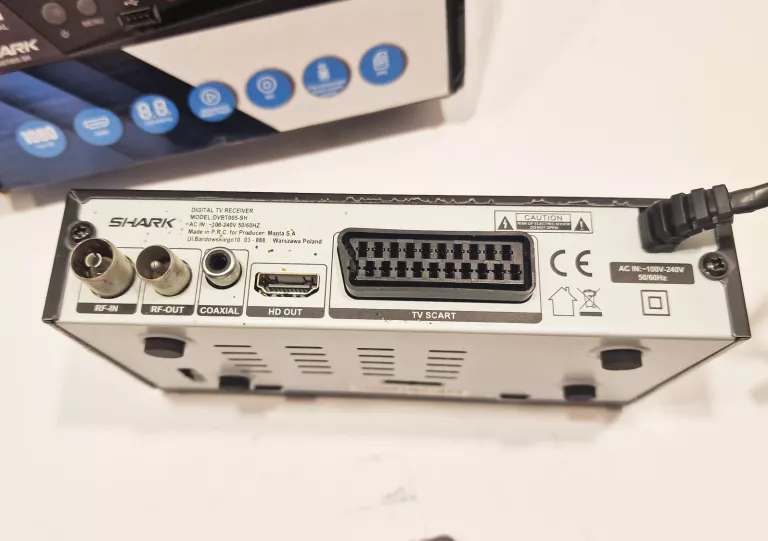 ANTENA WEWNĘTRZNA POKOJOWA WZMACNIACZ ZASIĘGU + TUNER DEKODER DVBT2 TV