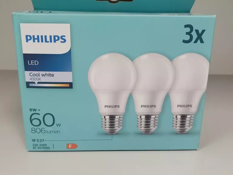 ŻARÓWKI LED PHILIPS E27 806LM 4000K 3 SZT
