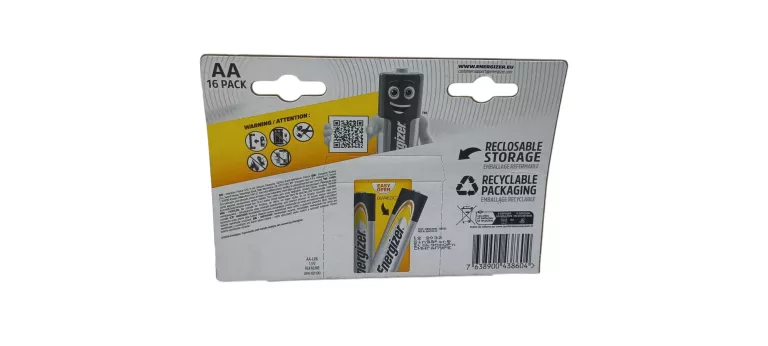 BATERIE ALKALICZNE ENERGIZER AA 1.5V LR6 16 SZT. POWYSTAWOWE