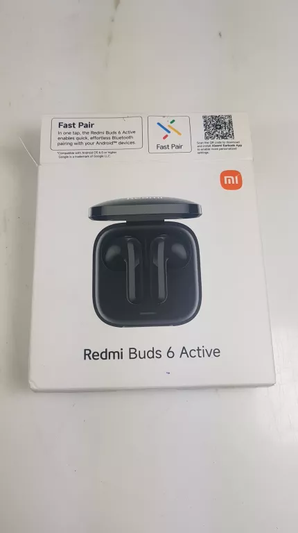 SŁUCHAWKI DOUSZNE DOKANAŁOWE XIAOMI REDMI BUDS 6 ACTIVE ETUI CZARNE BT 5.4