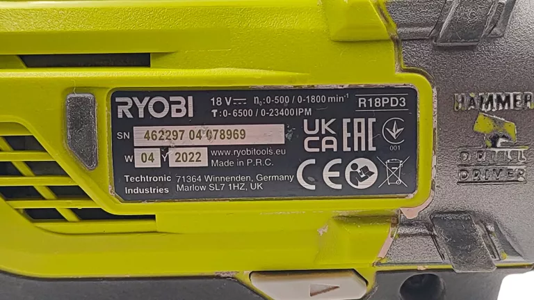 ZESTAW SZLIFIERKA KĄTOWA RYOBI R18AG + WIERTARKO-WKRĘTARKA RYOBI R18PD3