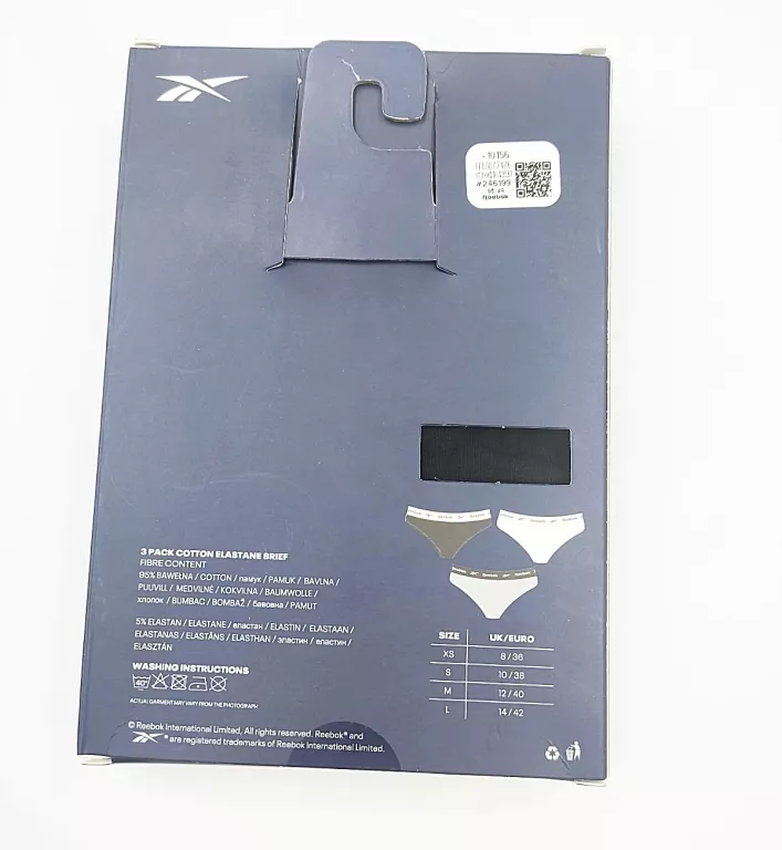 ZESTAW FIG DAMSKICH REEBOK / 1X BIAŁE /1X SZARE/1X CZARNE/ROZMIAR M 40