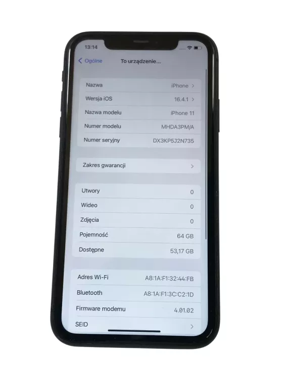 TELEFON IPHONE 11 64GB BATERIA 84%