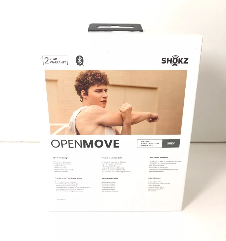SŁUCHAWKI BEZPRZEWODOWE SHOKZ OPENMOVE GRAY