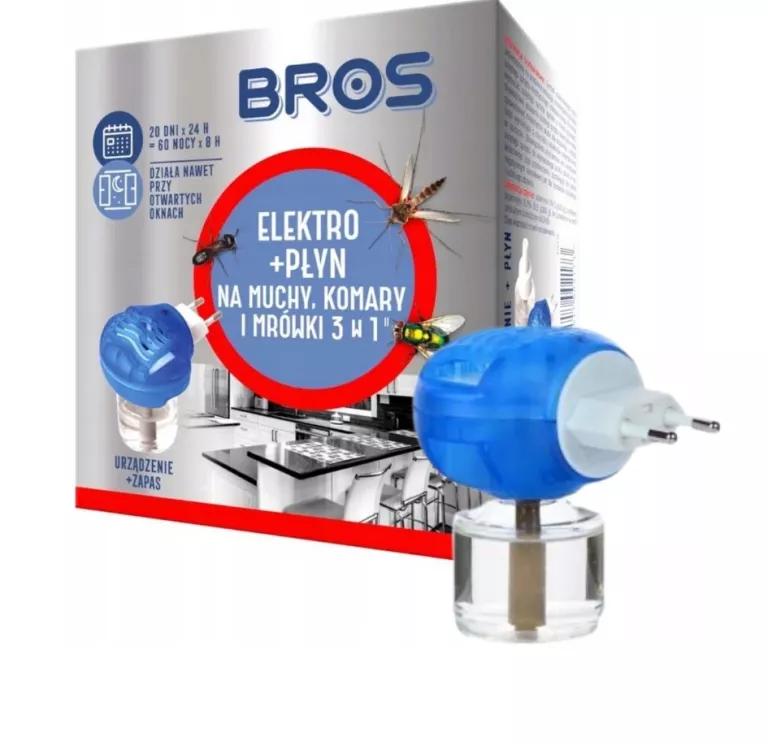 ELEKTRO FUMIGATOR NA KOMARY MUCHY MRÓWKI 3 W 1 BROS 5904517002173