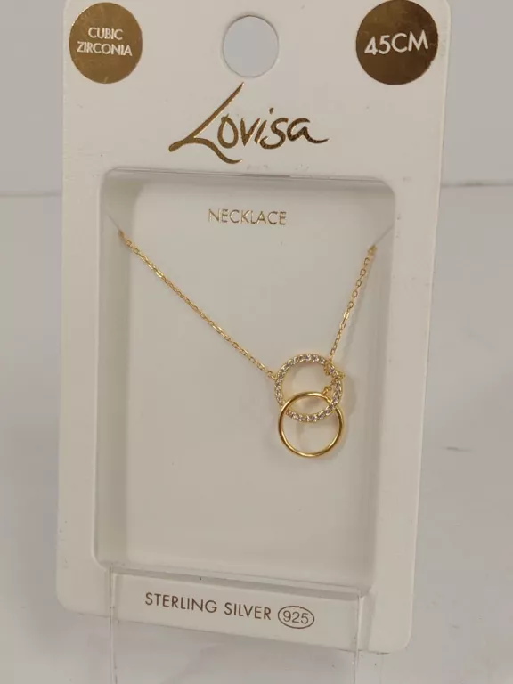 LOVISA - POZŁACANY NASZYJNIK Z OGNIWAMI W KSZTAŁCIE OBRĘCZY