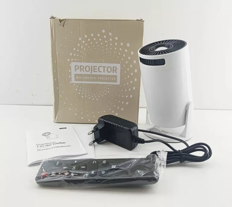 PROJEKTOR LED HY300 BIAŁY 4K BLUETOOTH NETFLIX WIFI FULL HD + PILOT