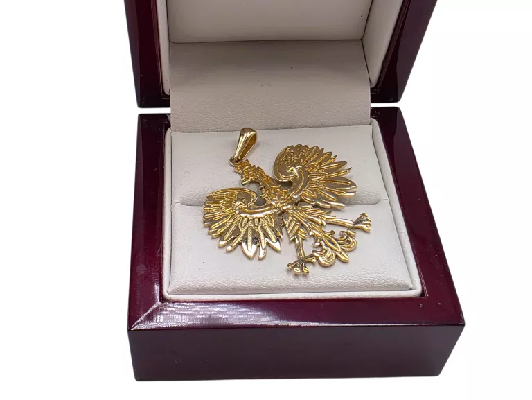 ZŁOTA ZAWIESZKA ORZEŁ GODŁO POLSKA PATRIOTYCZNA 6,34G 4CM Z2
