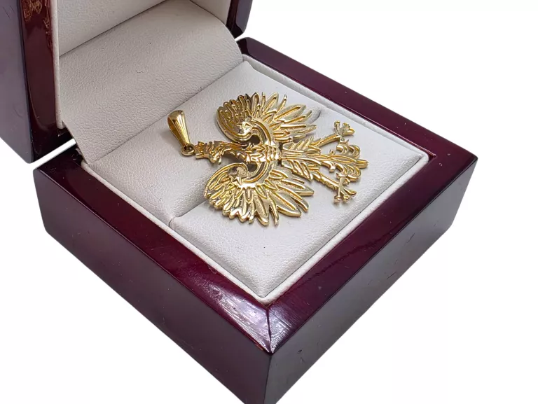 ZŁOTA ZAWIESZKA ORZEŁ GODŁO POLSKA PATRIOTYCZNA 6,34G 4CM Z2