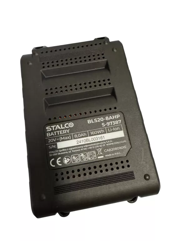 STALCO S-97387 AKUMULATOR 20V 8AH IDEAŁ GWARANCJA!