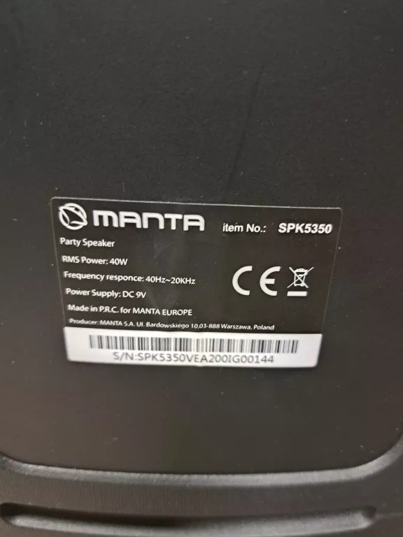 GŁOŚNIK MANTA SPK 5350 KOMPLET GWARANCJA!