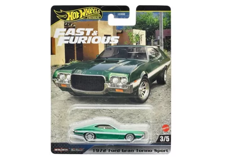 HOT WHEELS CAR CULTURE FAST & FURIOUS 1972 FORD GRAN TORINO SPORT HYP72