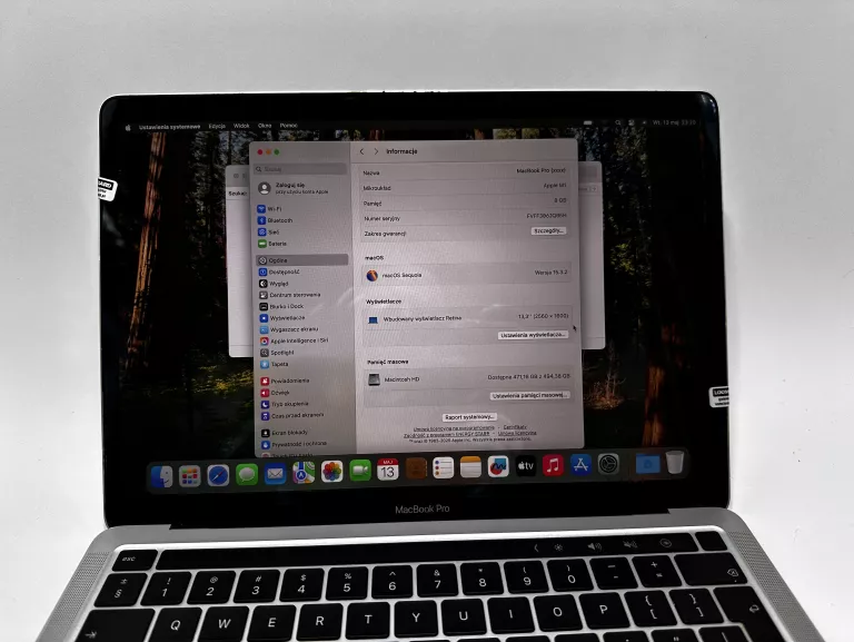 LAPTOP APPLE MACBOOK PRO M1 2020 A2338 - 256GB/8GB - PUDEŁKO- PARAGON