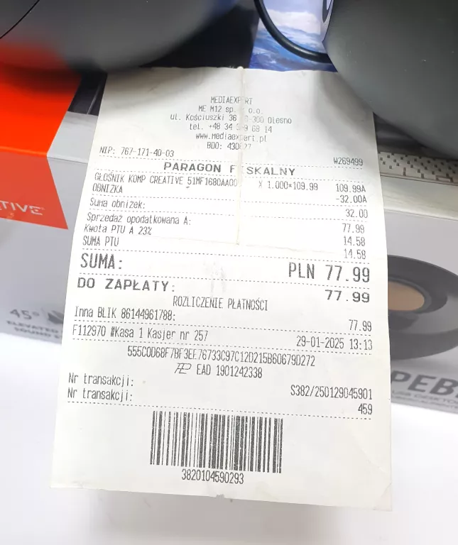 GŁOŚNIKI KOMPUTEROWE CREATIVE PEBBLE - GWARANCJA !!