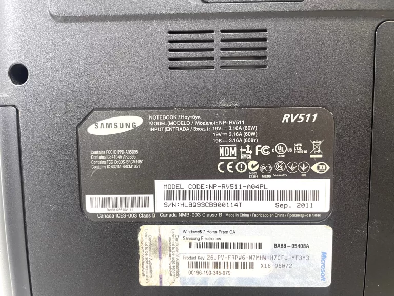 LAPTOP SAMSUNG RV511 +ZAS OPIS!!