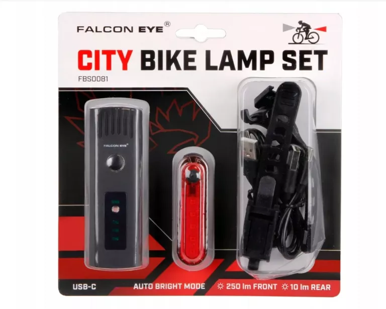 OŚWIETLENIE ROWEROWE FALCON EYE FBS0081 250 LM AKUMULATOR