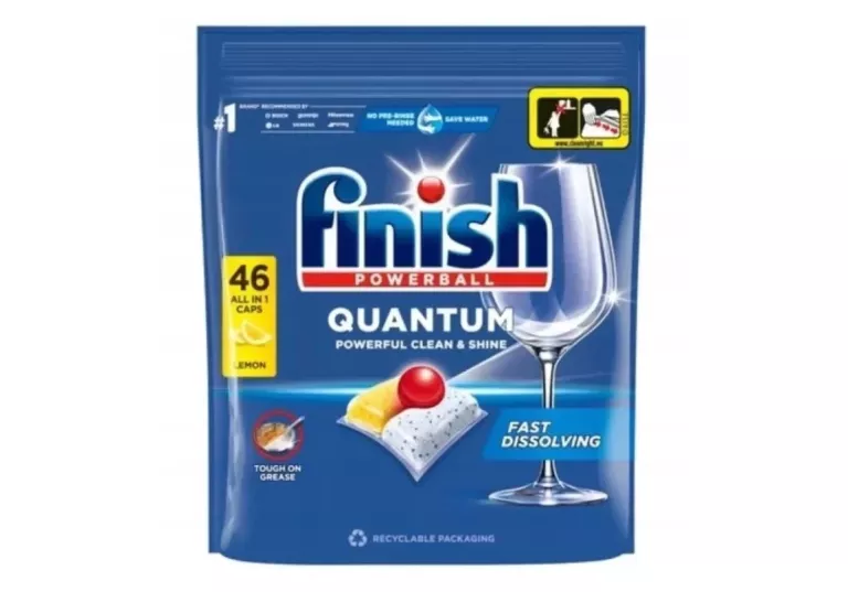 FINISH QUANTUM LEMON KAPSUŁKI DO MYCIA NACZYŃ W ZMYWARCE 46 SZTUK